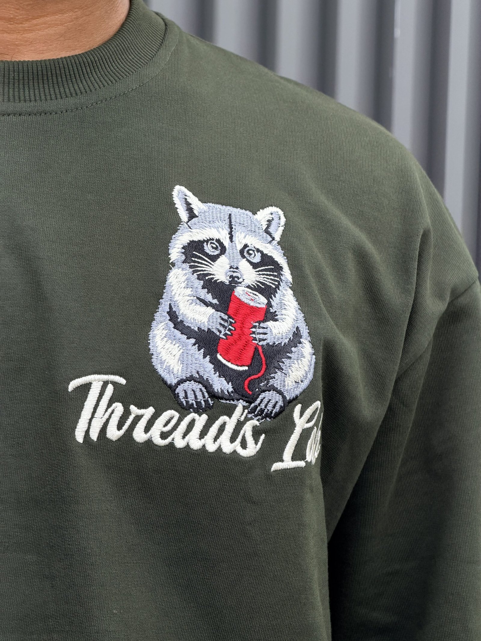 The Ugly Hours Oversized Embroidered T-Shirt – Forest Green - Image 2